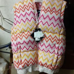 Zigzag Girls Fleece Lined Hoody Vest