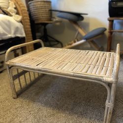 Bamboo Rattan Tweed Shoe Rack or Bed Table/tray 