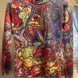 Choies Multicolor Geometric Print Long Sleeve Shirt Size S 