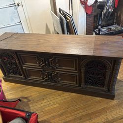 Old Cabinet Record Player 
