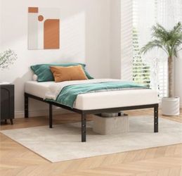  Twin Size Metal Platform Bed Frame – 14” Heavy-Duty