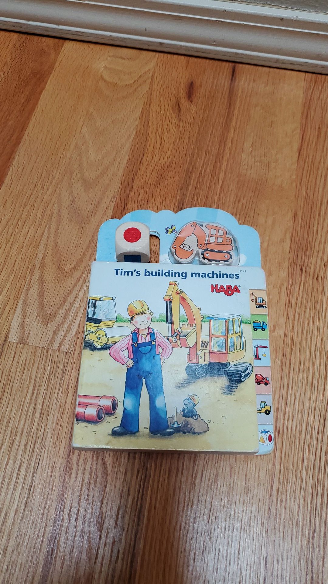 Haba construction puzzle and game board book.
