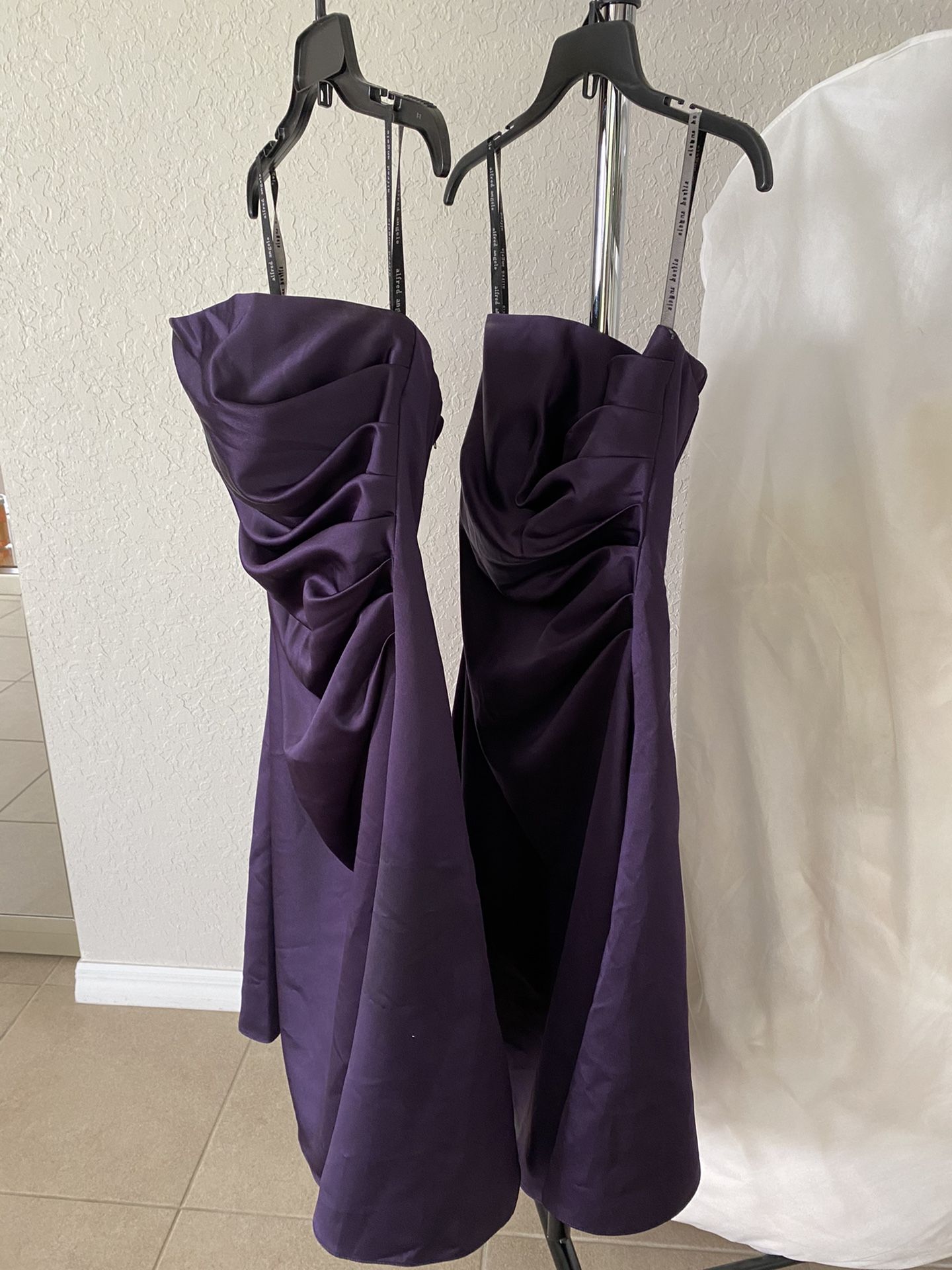 Two Lavender Bridesmaid Dresses 