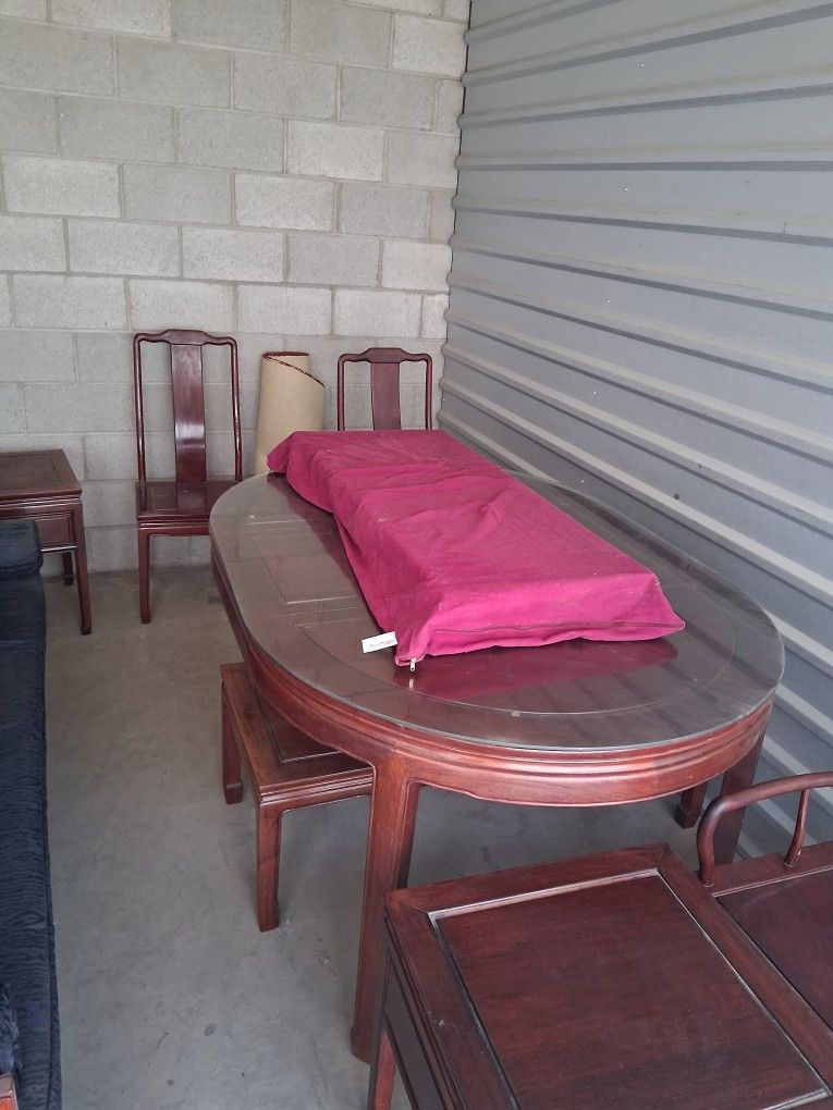 Vintage redwood set a thousand dollars for the living room set and a thousand dollars for the dining Set or best offer, let me know
