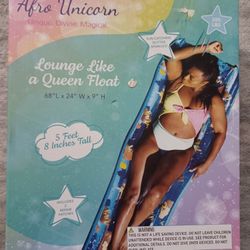 Afro Unicorn LOUNGE LIKE A QUEEN Pool Float