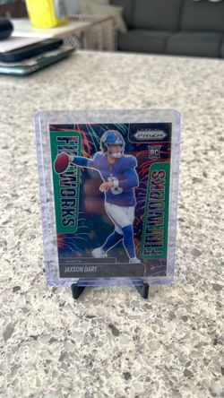 Jaxson Dart Panini Prizm Green Fireworks RC Rookie Card