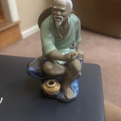 Vintage Shiwan Chinese Mudman Fisherman