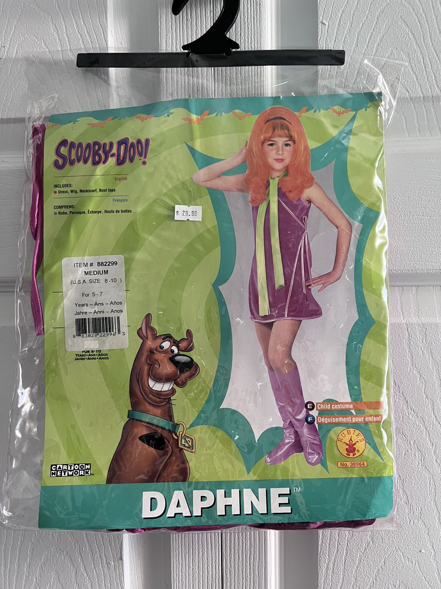 Daphne -Scooby-Doo Costume For 5-7 Yr Olds