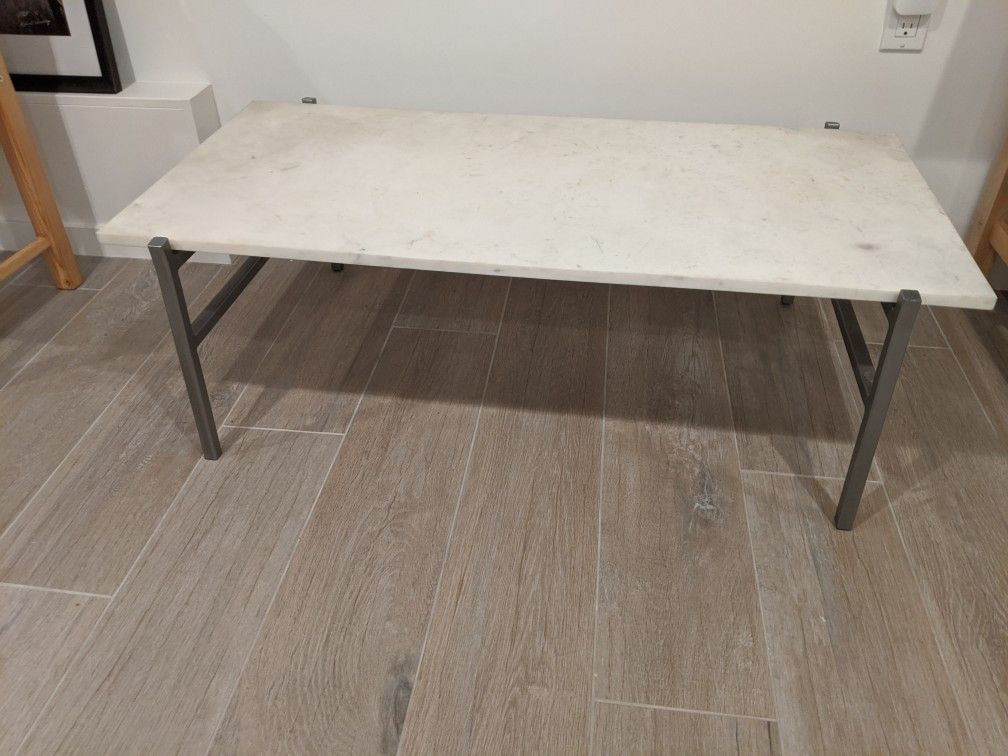 CB2 Marble Coffee Table