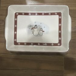 CERAMIC XMAS SERVING TRAY