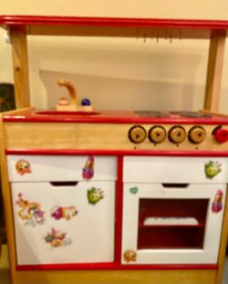 Wooden Kids Play Kitchen Set