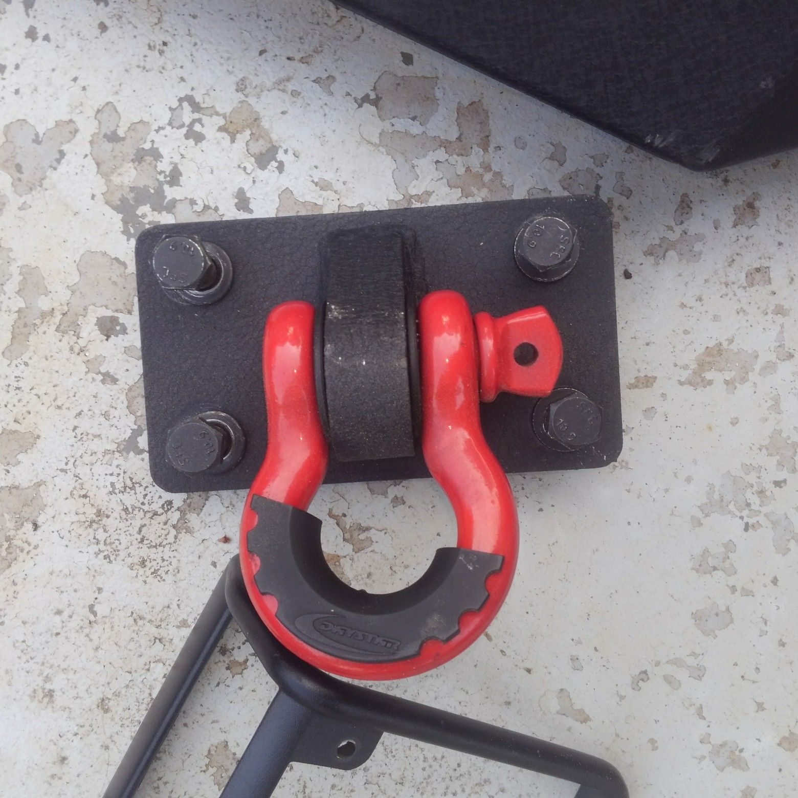 Four red and black tow hooks for a Jeep Wrangler for Sale in Winter