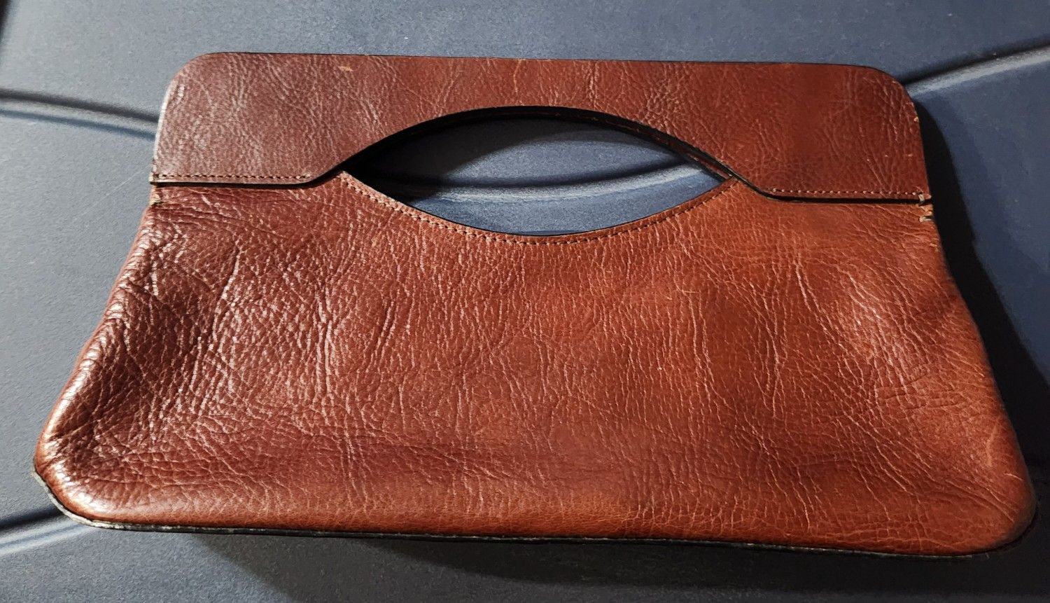 Brown Italian Leather Clutch By Wilson’s Leather Pelle Studio
