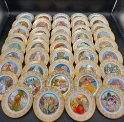 FRANKLIN 3" Mini Plates Fairy Tales CAROL LAWSON 44 MINT Limited Edition Plates