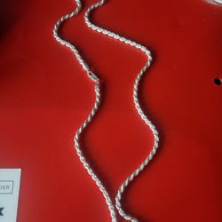 24" 925 Silver Chain Rope 