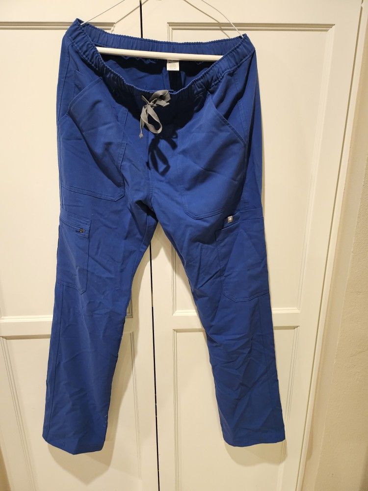 Figs Men's Cairo Cargo Scrub Pants - Royal Blue - Size Medium