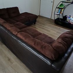 L Shape Sofa Brown