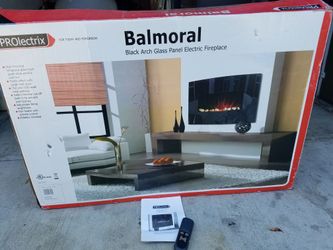 Prolectrix balmoral black arch glass panel electric fireplace 37 for Sale  in Long Beach, CA - OfferUp