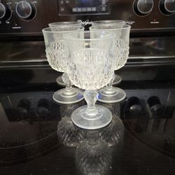 Set Of 5 Heavy Wine Glasses