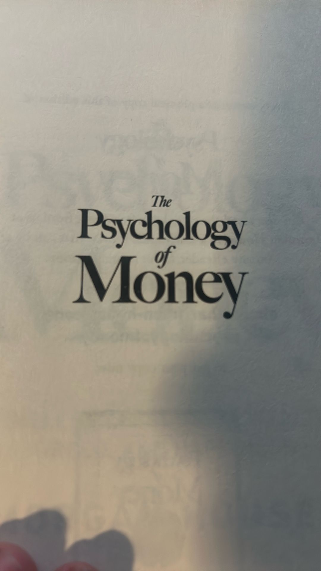 The Psychology Of Money Book