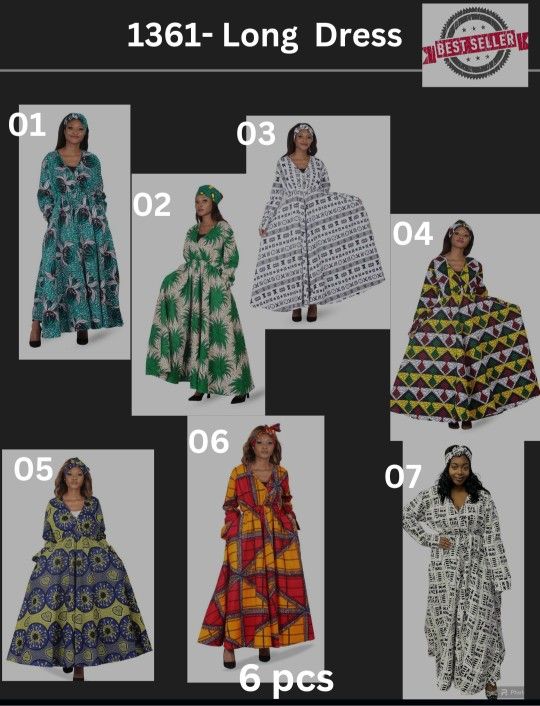 African Ankara Print Maxi Dress