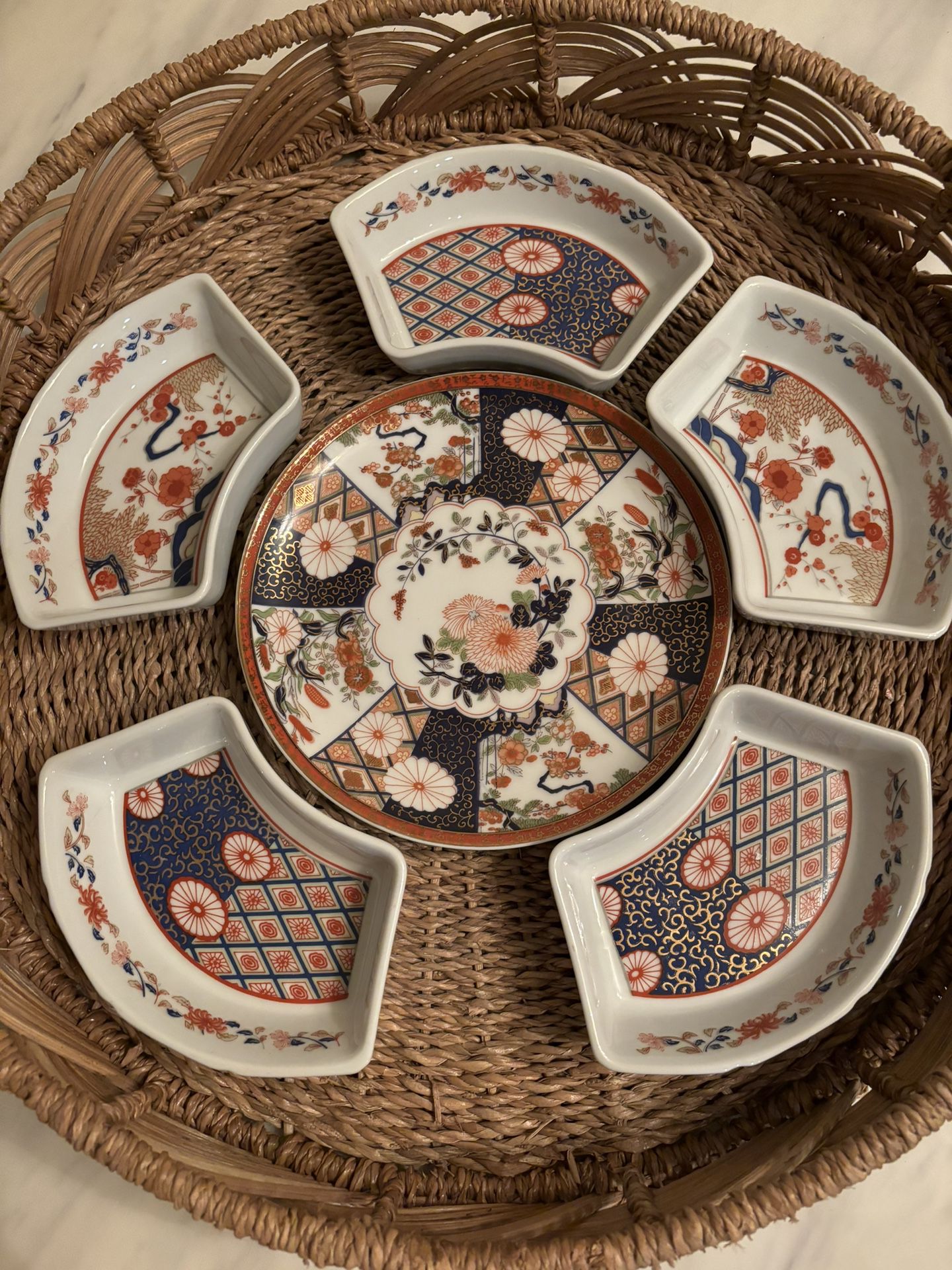 Vintage Imari Plates/serving Dishes 