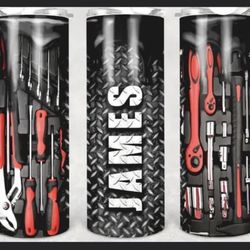 Tumbler Mug Insulated American TOOLBOX NAME Designs HOT/COLD 20oz 