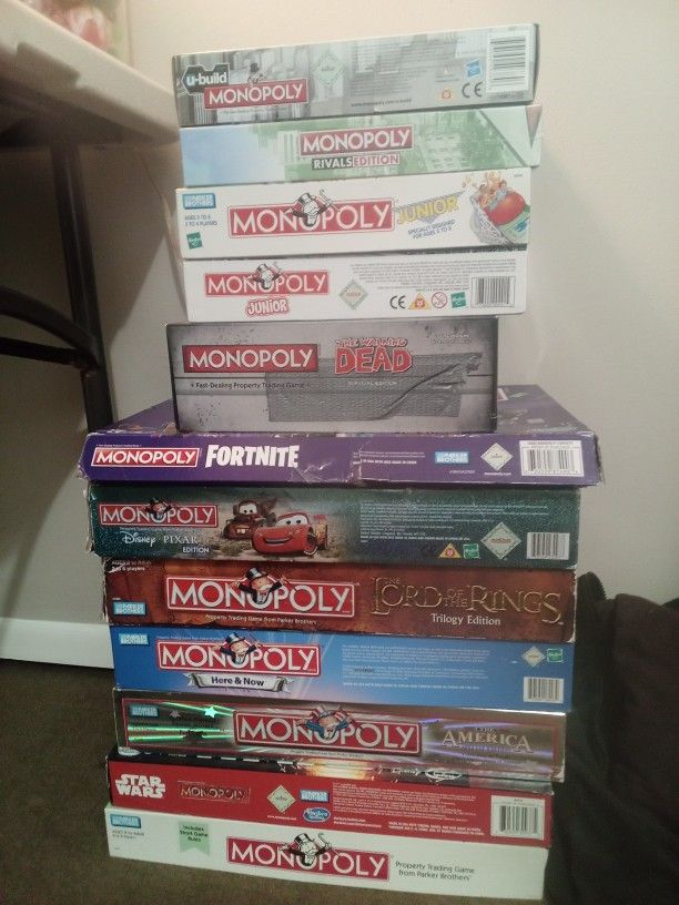 Monopoly Games $10. And Up