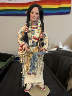 Native American Porcelain Doll