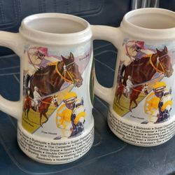 24 Oz 2005 Santa Anita Collector's Steins ×2 Solid China Mugs