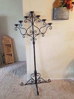 Iron candle holder