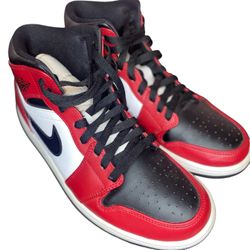 Nike Red and Black High-Top Sneakers  