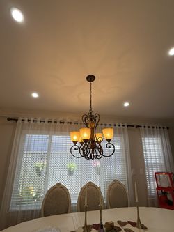 Chandelier In Three Pendant Lights