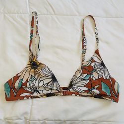 Out From Under UO Burnt Orange Floral Bikini Top