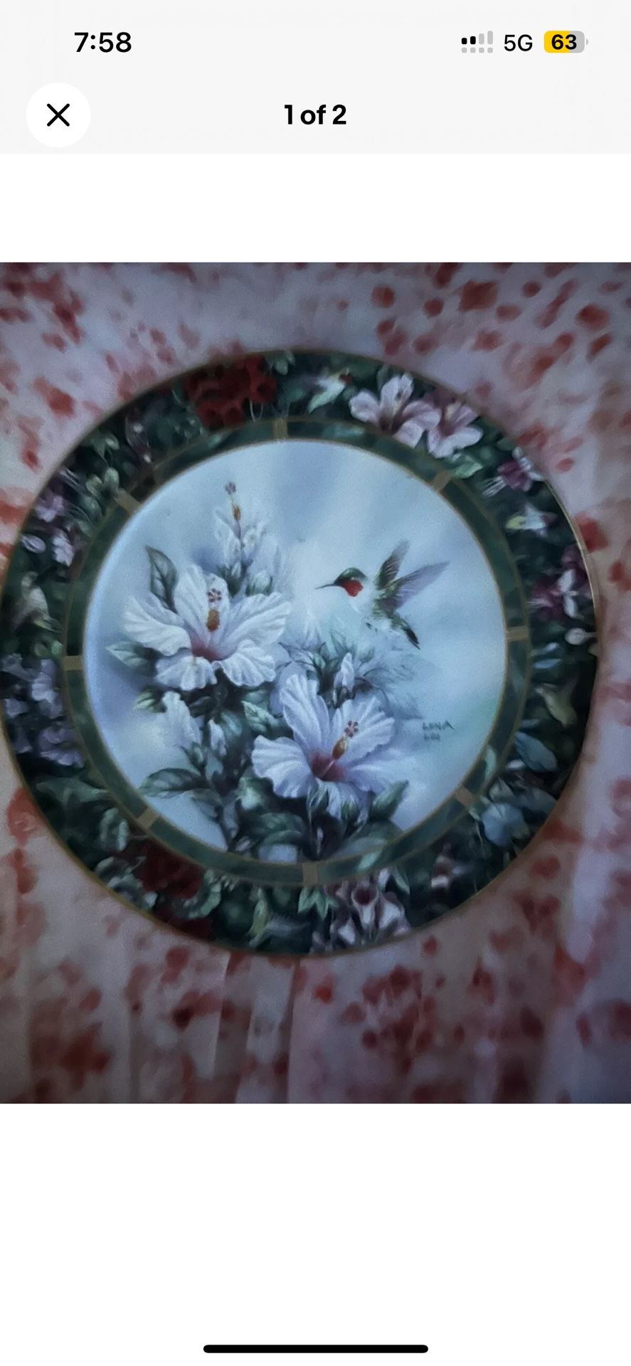 Lena Liu's Hummingbird Collection Limited Edition The Ruby-Throated Hummingbird