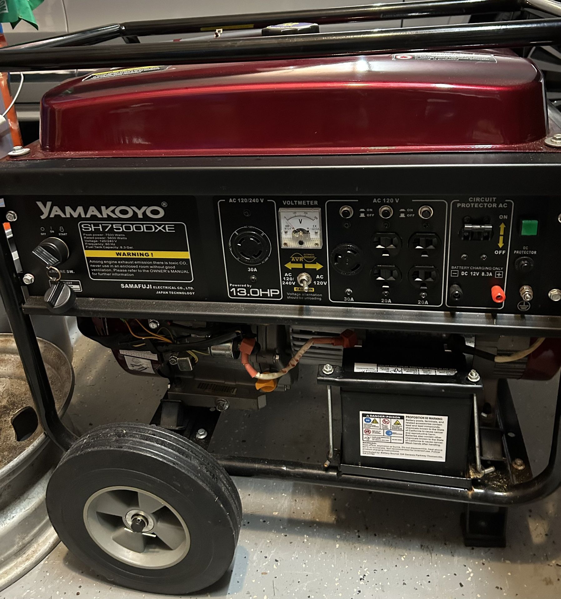 Yamakoyo 7500 Generator. Purchased In 2016. Used About 25 Hours. New Battery,new Spark Plugs And Carburetor This Year . Runs Great And Is In Good 