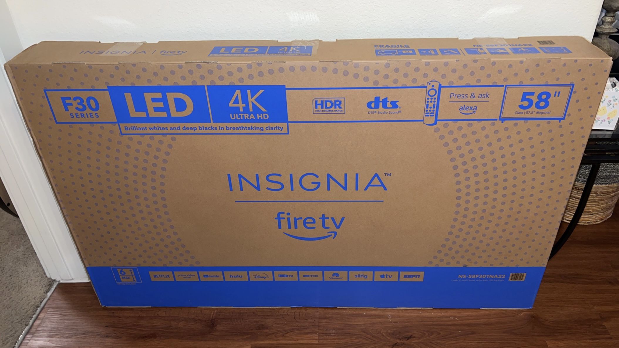 Unopened 58” 4K Fire TV