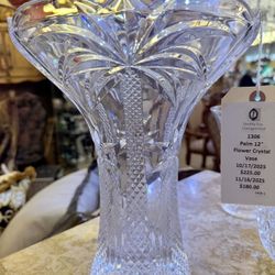 Palm 12” Flower Crystal Vase - 50% OFF OFFER!!!