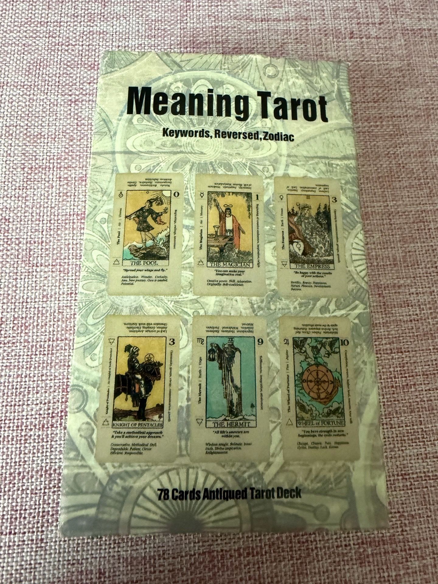 Beginner Tarot Deck Full 78 Cards LIKE NEW