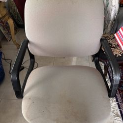 Office Chair Use  Very Good Working Condition Beige Color Material