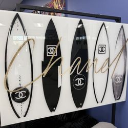 Surfboard Tempered Glass wall Art 47”x32”