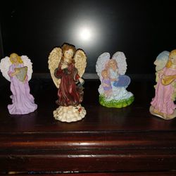 Plaster And Poly Resin Angel Figurines