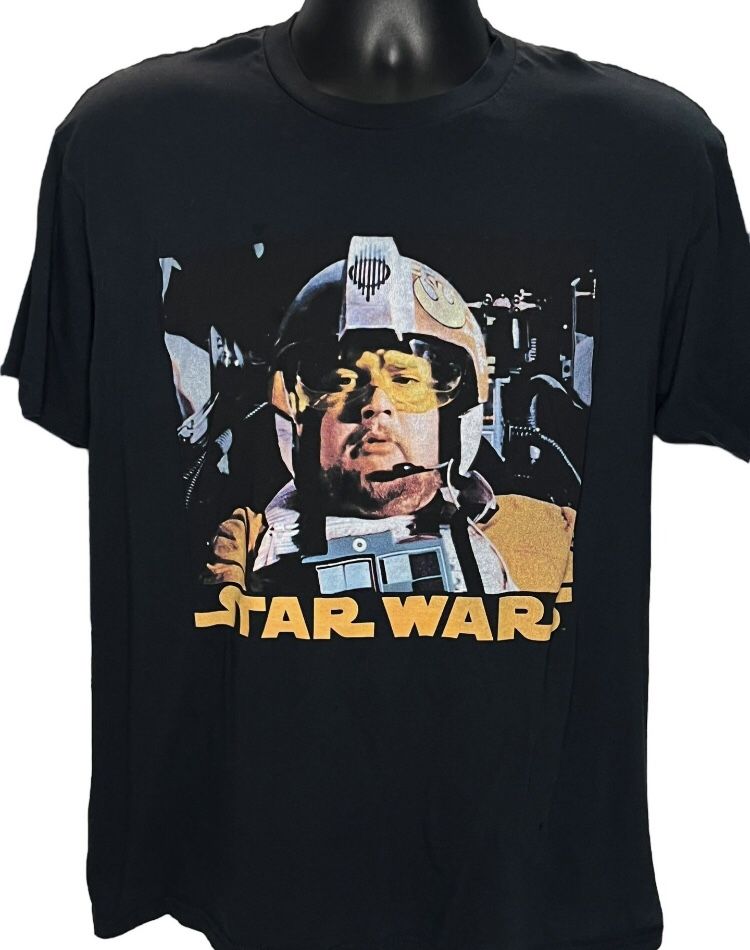Star Wars X-Wing Rebel Pilot Jek Porkins Black T-Shirt Large - A New Hope - Zuni