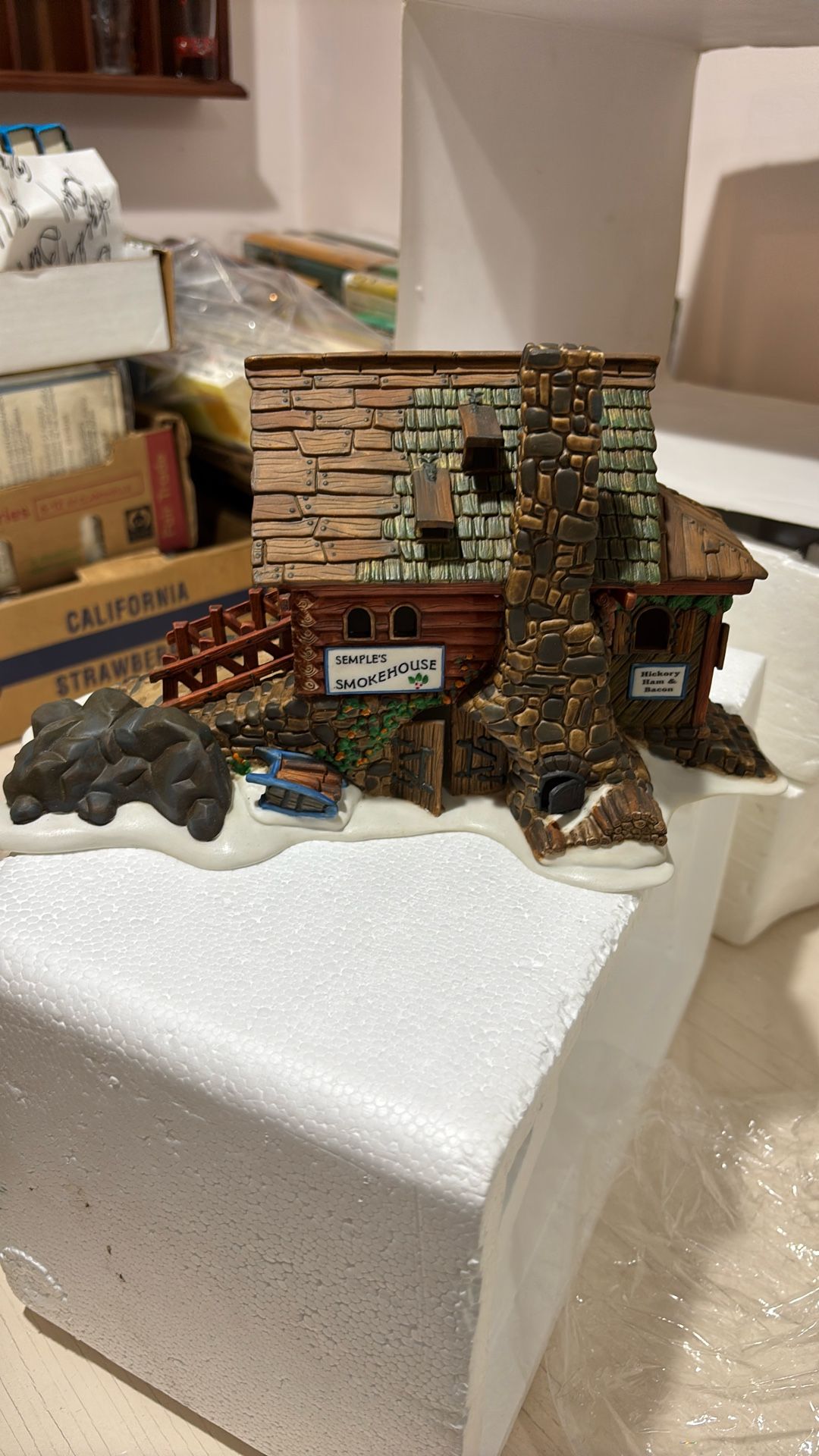 Dept 56. New England Village Series Semples Smokehouse.