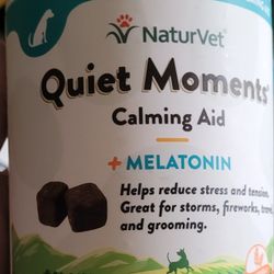 NaturVet Quiet
Moments Calming Dog
Supplement, Dog Soft
Chews with
Melatonin to Help
Reduce Stress