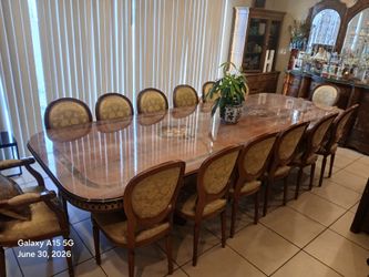 Table and 16 chairs