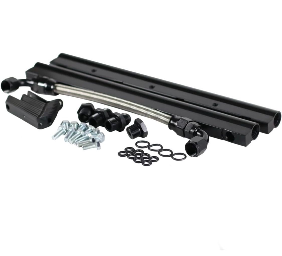 Billet OE LS Fuel Rail Kit For GM Stock Intake Manifold LS1 LS2 LS6 V8 EFI AN8