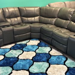 Madrid, Gray sectional reclining living room set $1299