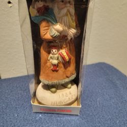 1884 Hungary  Porcelain Santa Ornament 