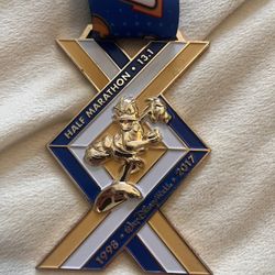 2 Disney race medals- Half Marathon & 10k
